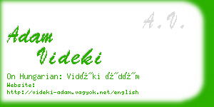 adam videki business card